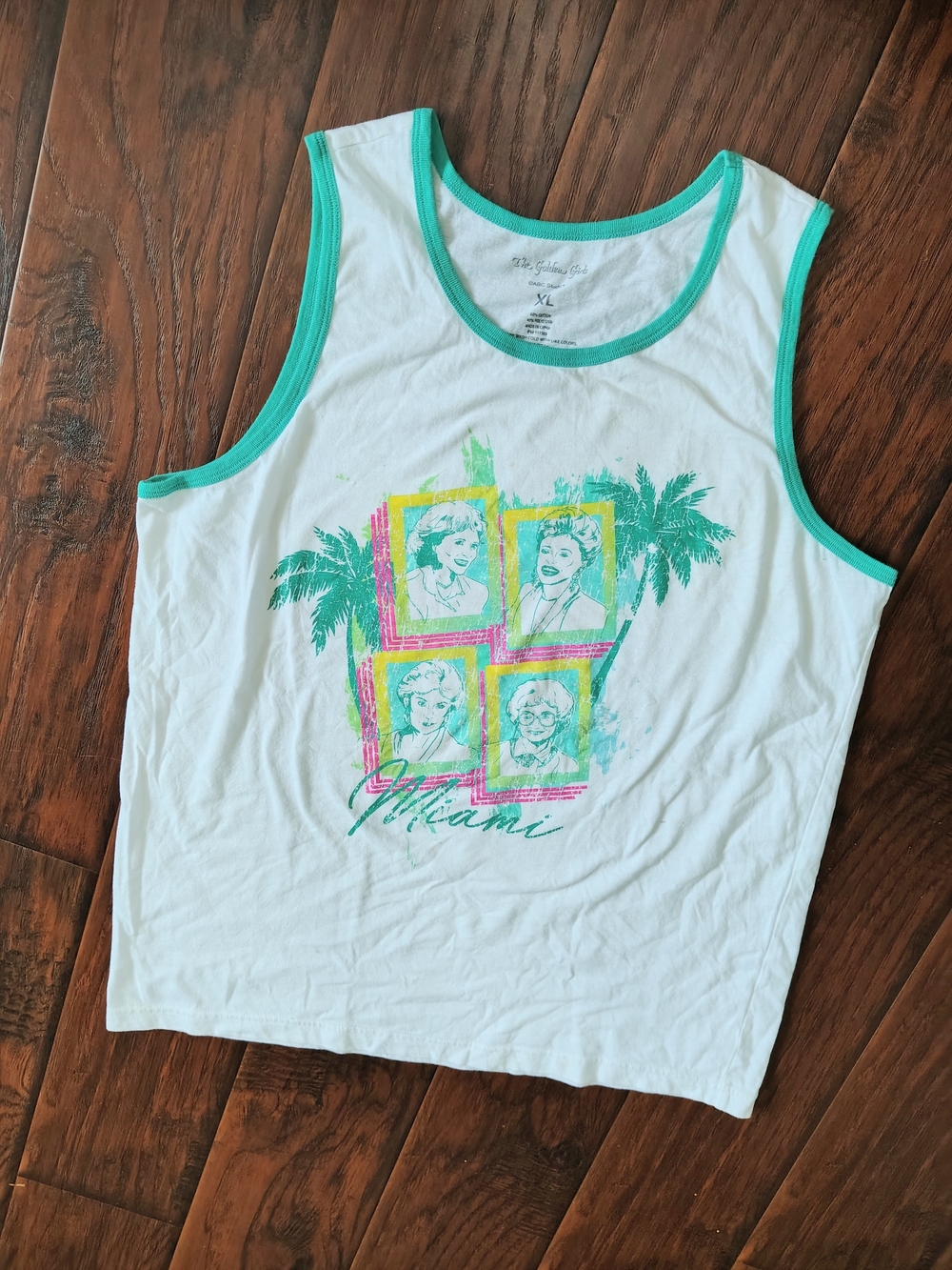 The Golden Girls Miami white Tank Top Size XL Summer Festival NYC Miami